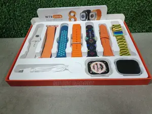 WT8 Ultra 8 Smartwatch With 7 Strap and Wireless Charger