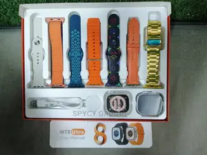 Ultra 8 Smartwatch With 7 Strap and Wireless Charger