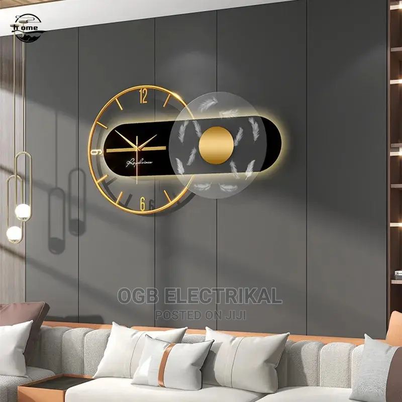 Mirror Wall Clock With Light