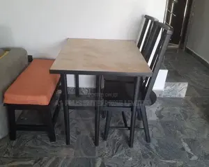 Dining Set With 2 Single Chair Side Bench With Fabric