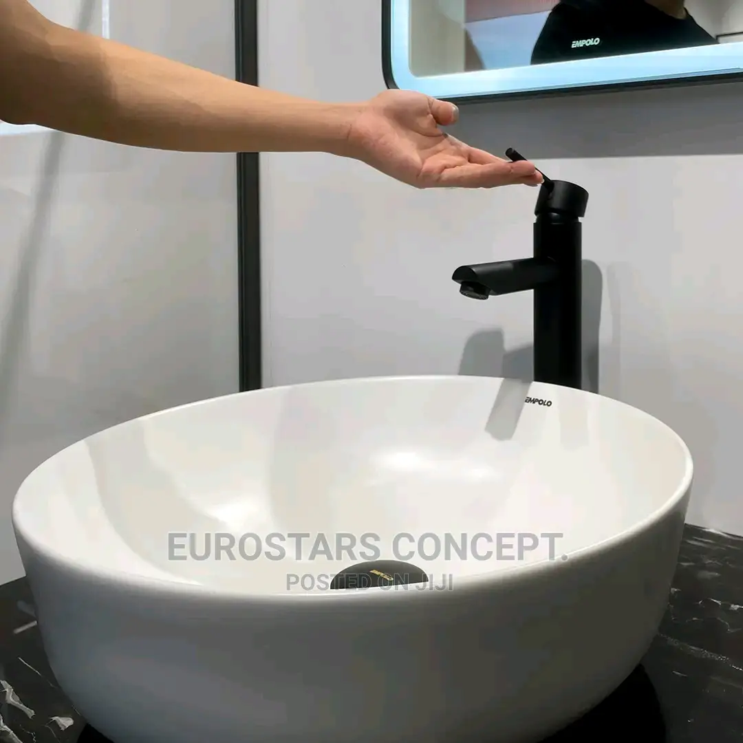 White Round Ceramic Basin