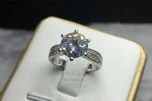 Never Fade White Gold Engagement Silver Ring