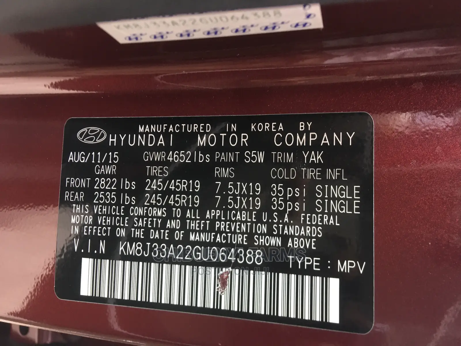 Hyundai Tucson Limited AWD 2015 Red
