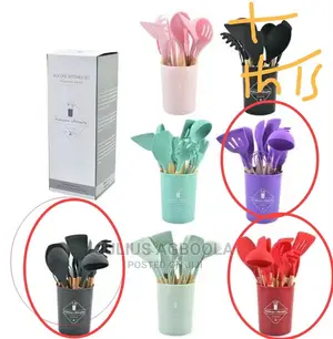 Silicon Cooking Spoon Set