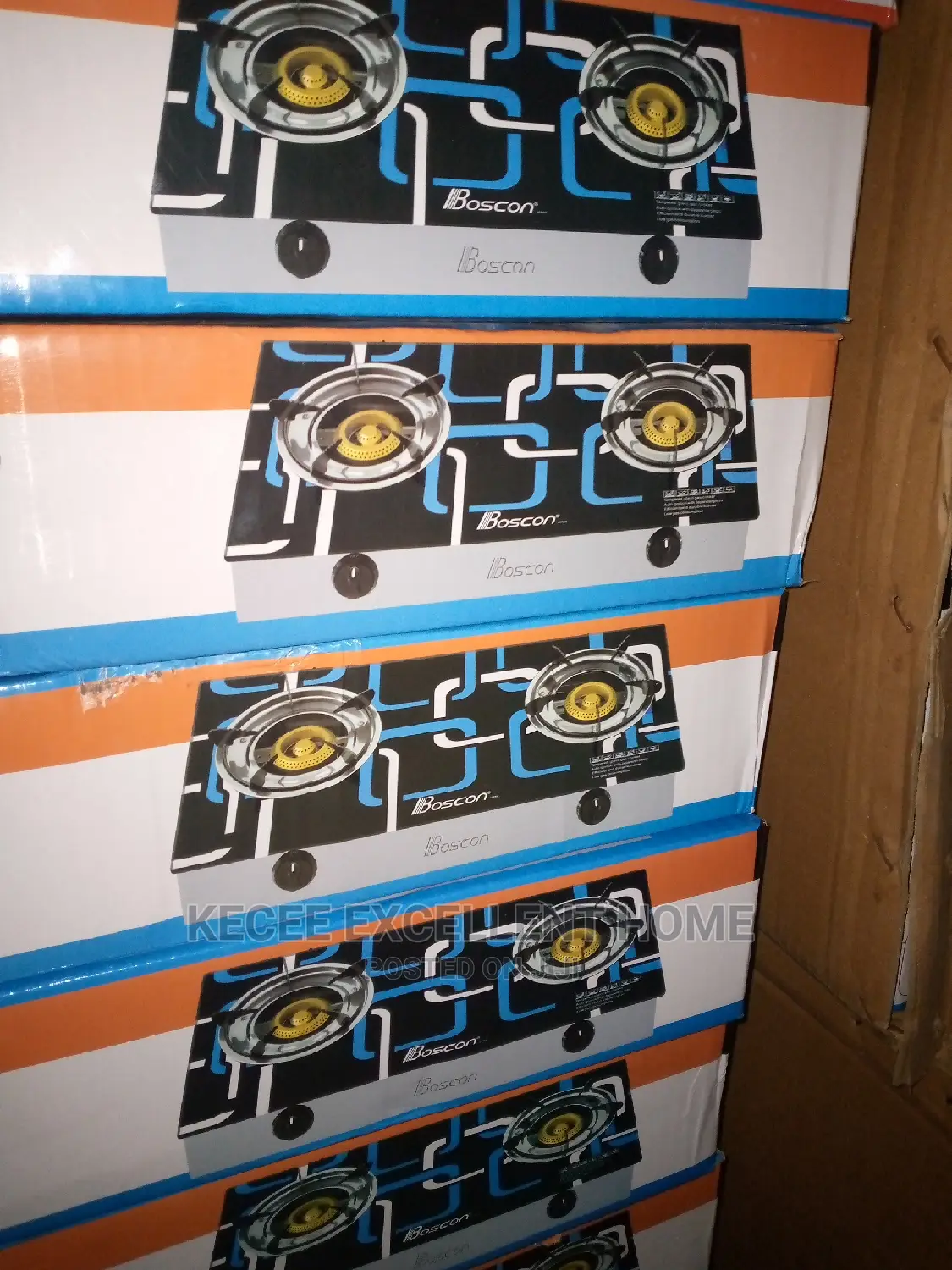 Table Gas 2 Burner Glass