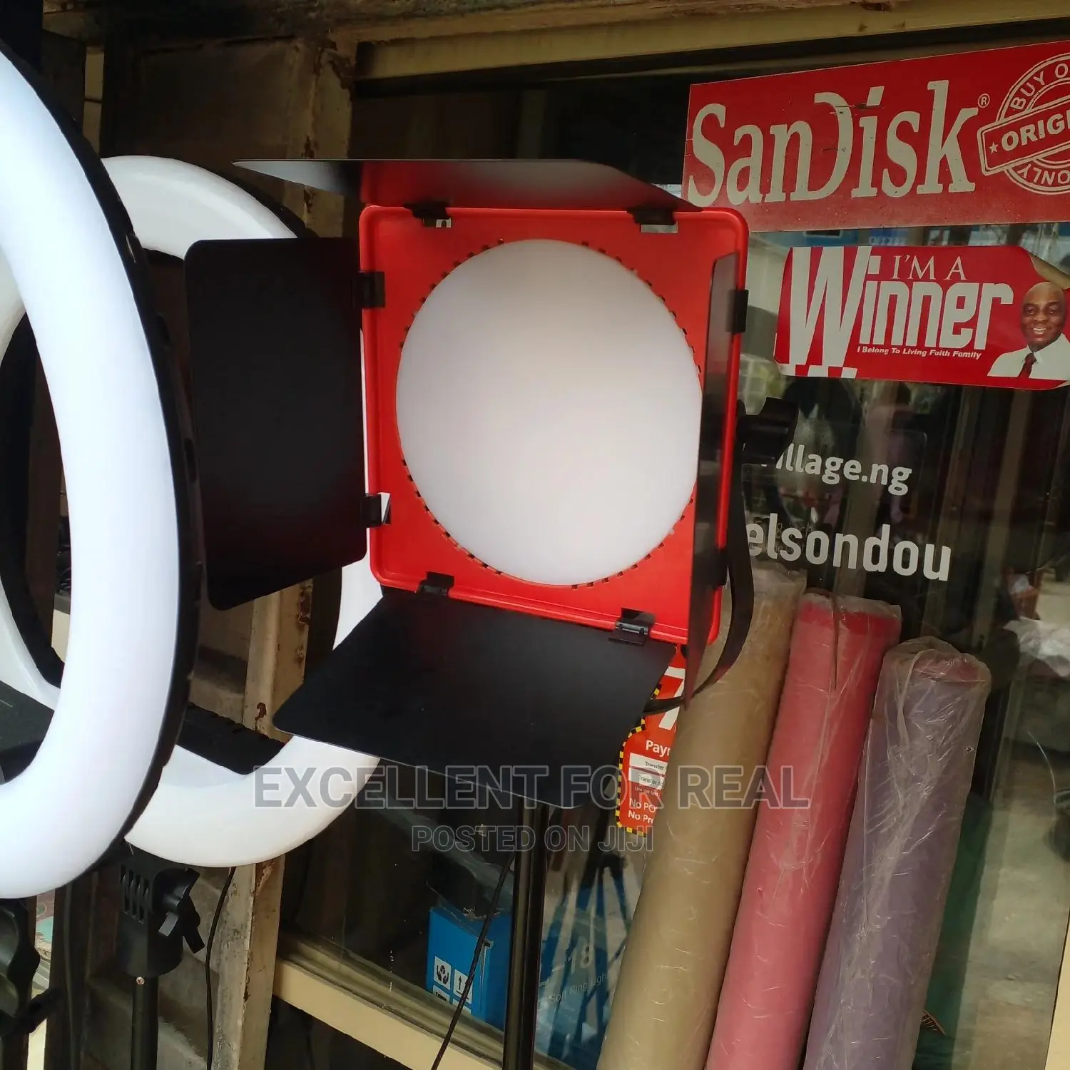 Red Head Light With Stand
