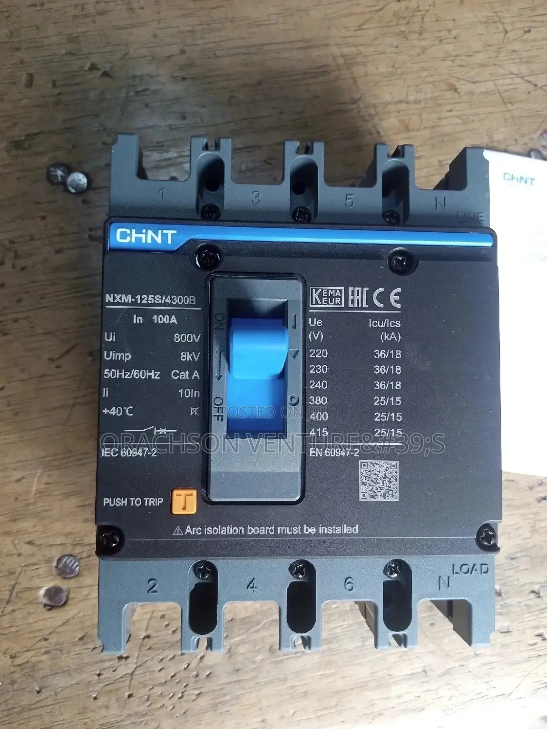 McCb Chint 100amps 4pole