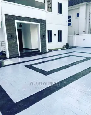 Grayish Stamped Concrete