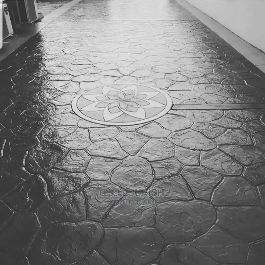 Grayish Stamped Concrete