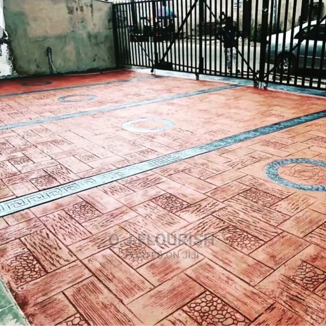 Grayish Stamped Concrete