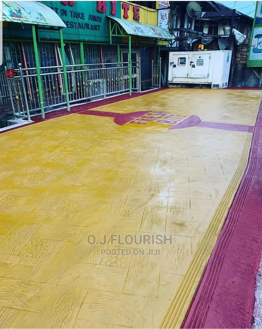 Grayish Stamped Concrete