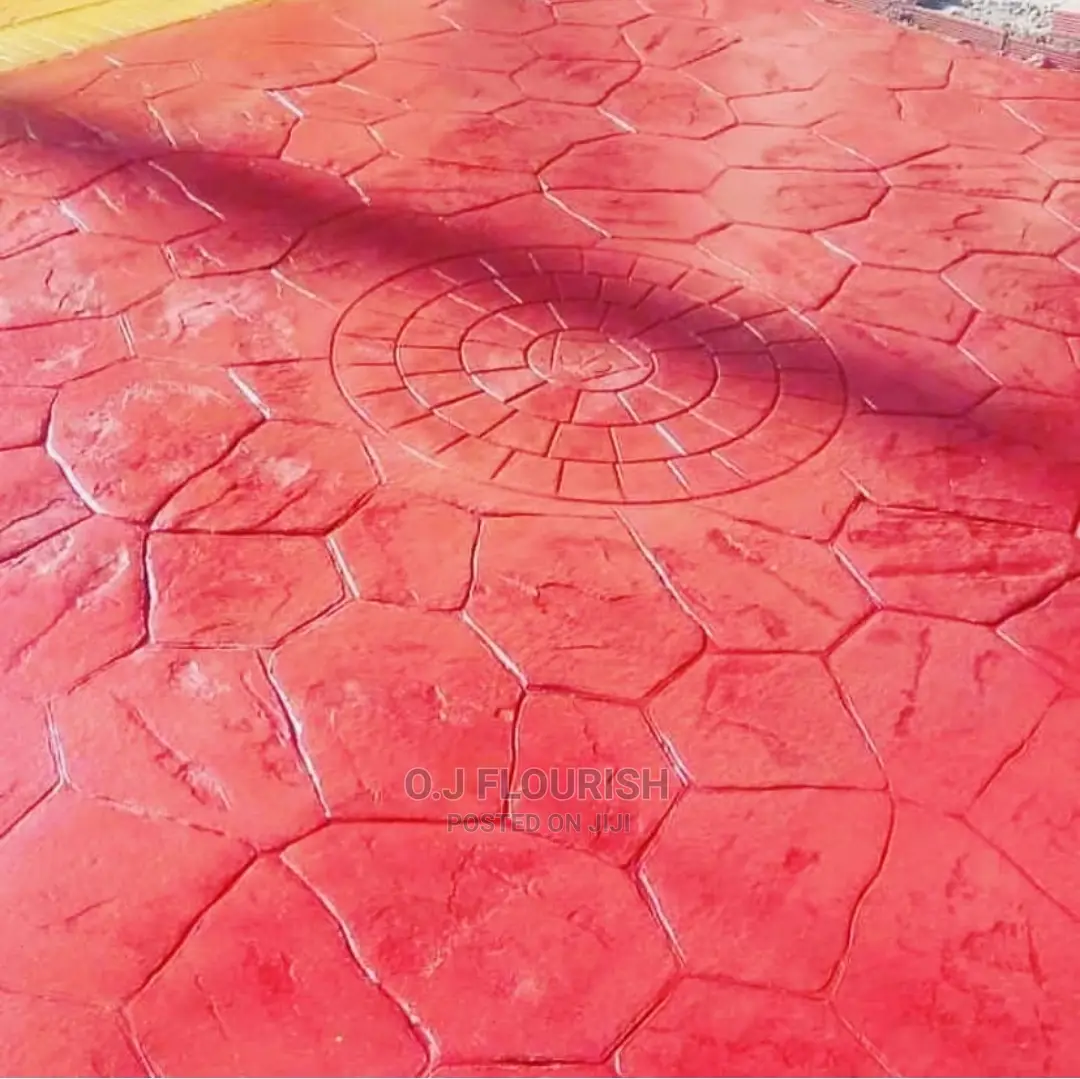 Grayish Stamped Concrete