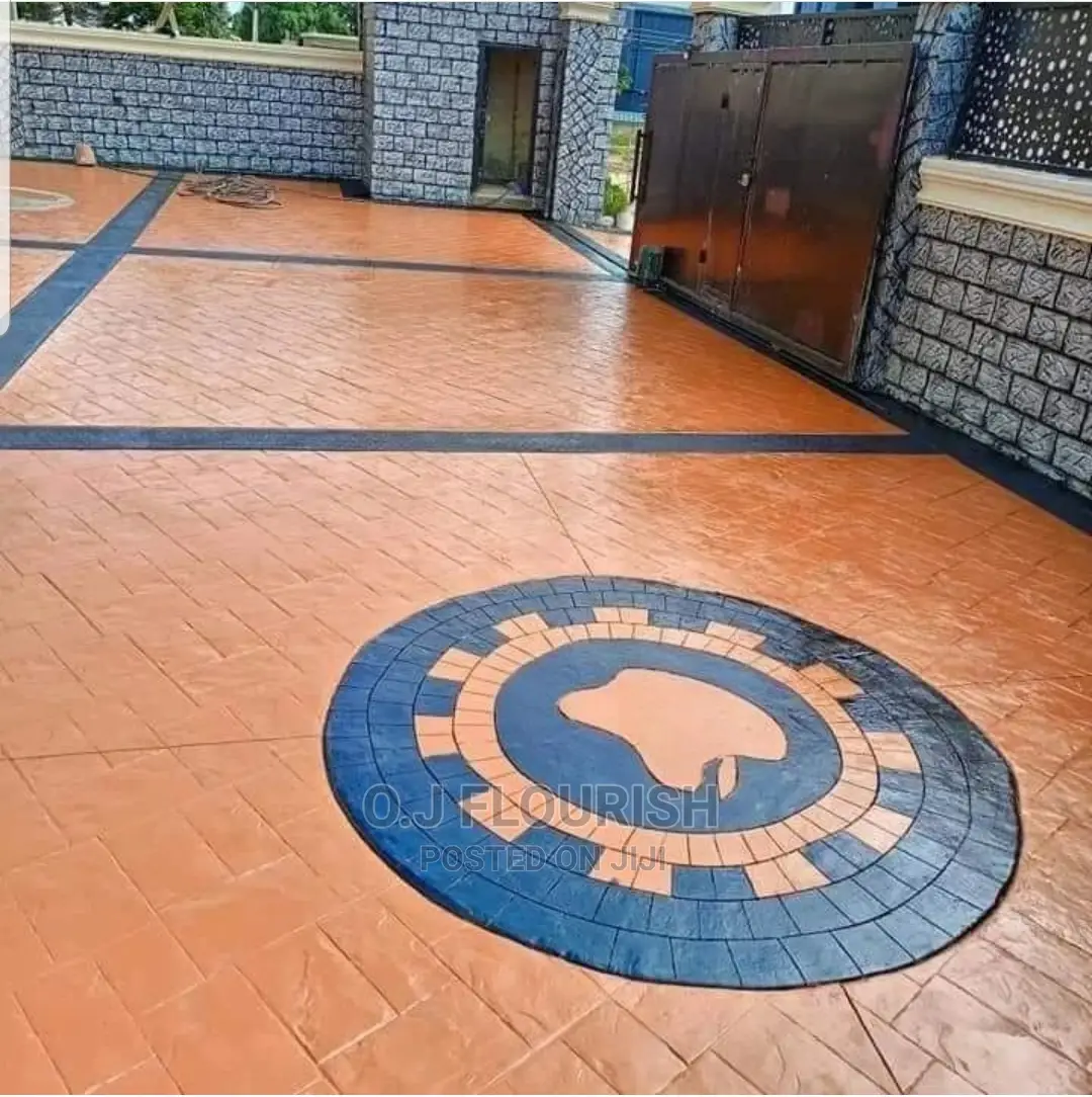 Apple Effect Stamped Concrete
