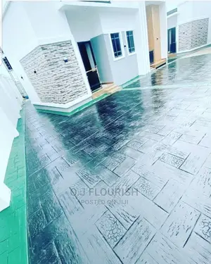 Greenish Effect Stamped Concrete