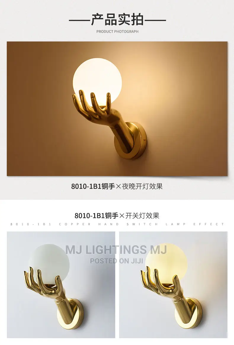 Modern Creative Hand Hold Ball Wall Lights
