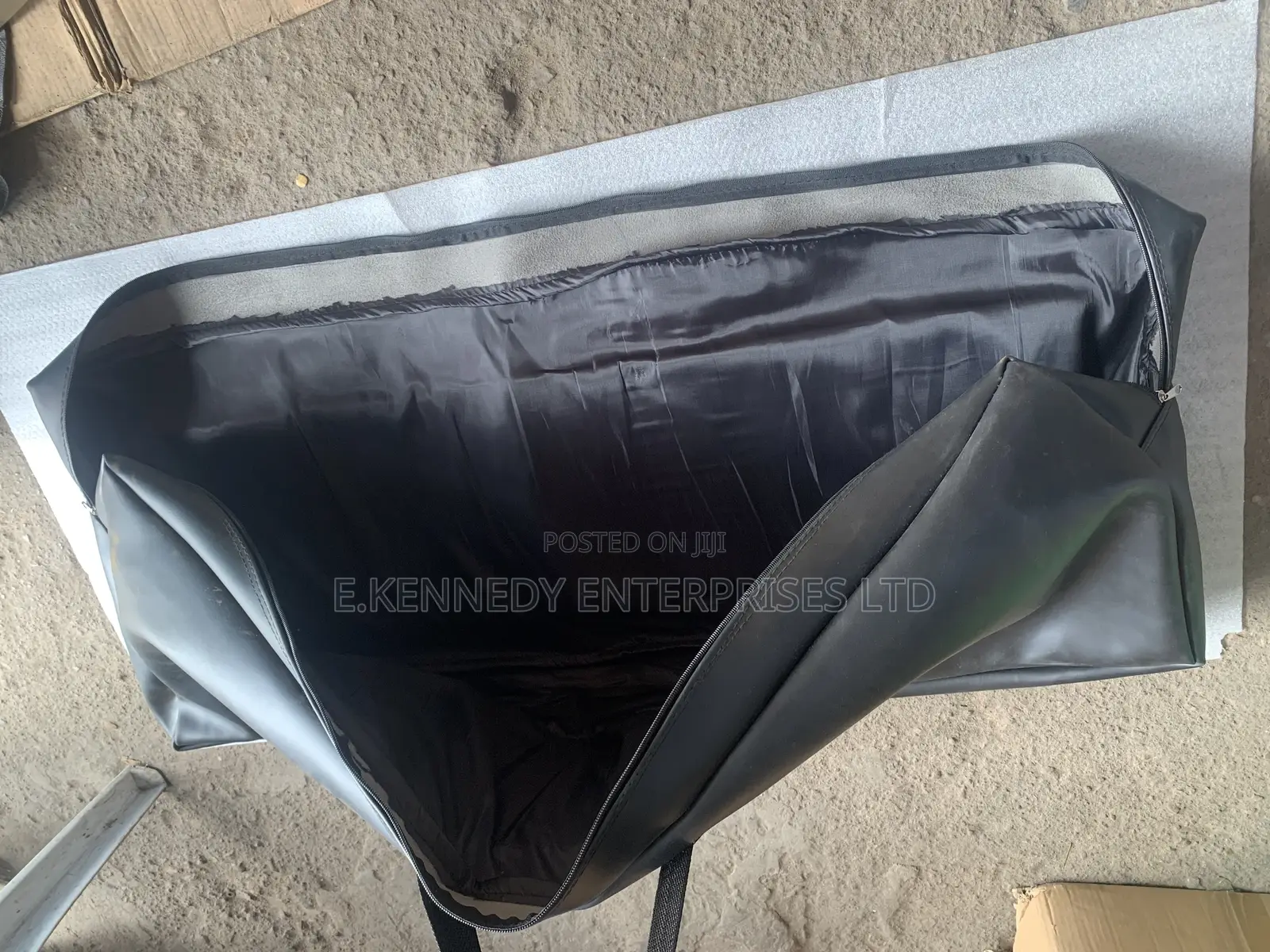 61 Keys Full Sized Pure Black Leather Padded Keyboard Bag