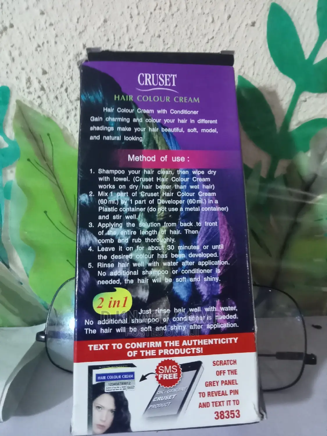 Cruset Original Natural Black Hair Color Dye Solution