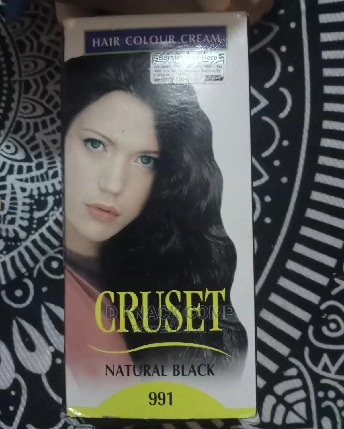 Cruset Original Natural Black Hair Color Dye Solution