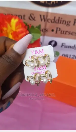 Gold and Sliver Pin Earrings