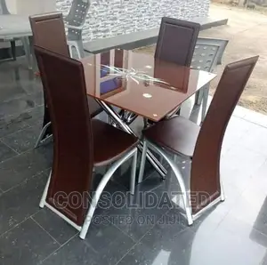 Glass Dining Set by 4