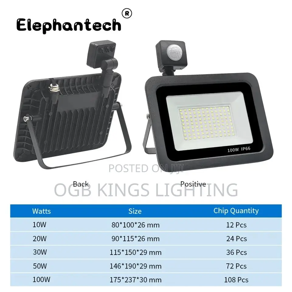 LED Floodlight Waterproof PIR Motion Sensor Light