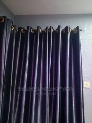 Blackout Dark Grey Polyester Blend Turkish Curtains
