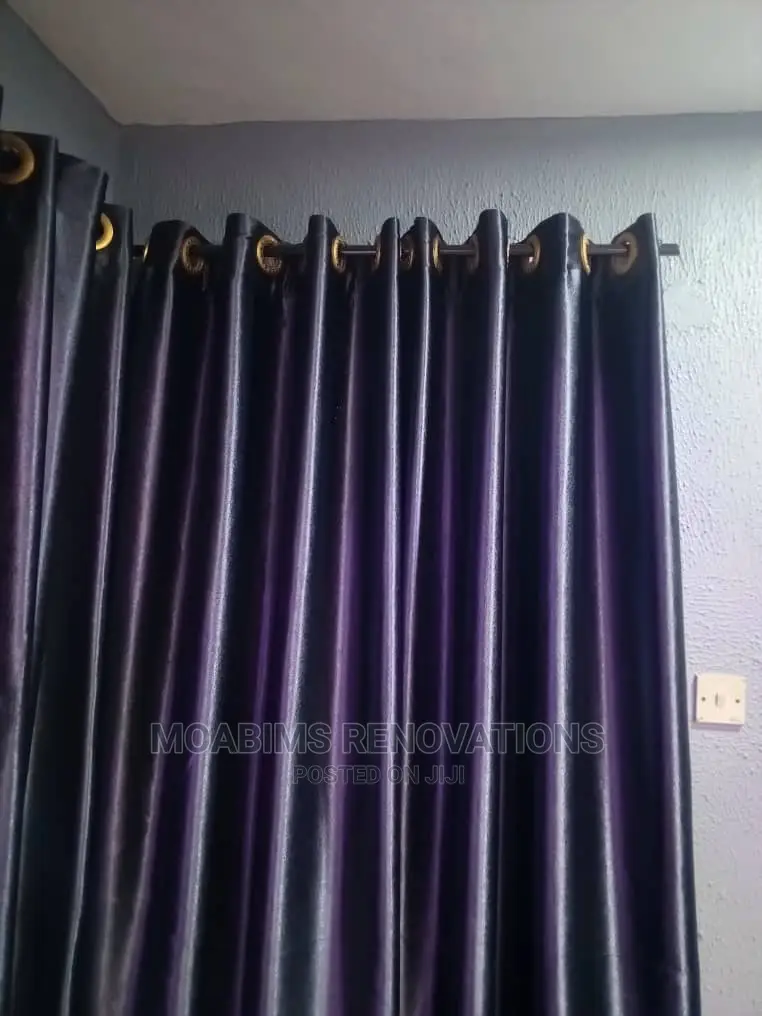 Blackout Dark Grey Polyester Blend Turkish Curtains