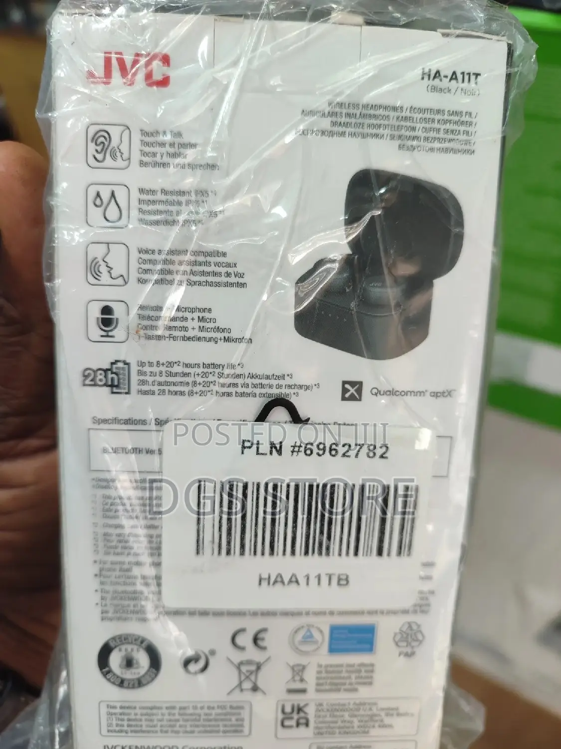 JVC Marshmallow HA A11T Bluetooth Earbuds