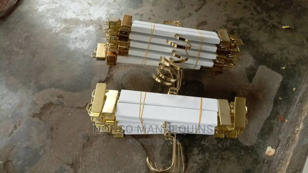 White Gold Clip Hangers