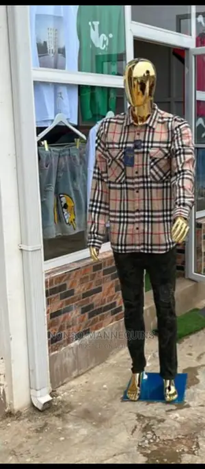 Gold Chrome Male Faceless Full Dummy