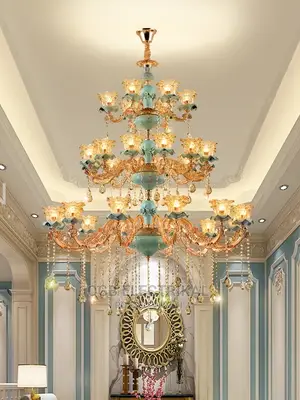 Three-Story Staircase Villa Chandelier