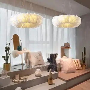 Modern Swan Feather Ceiling Chandelier