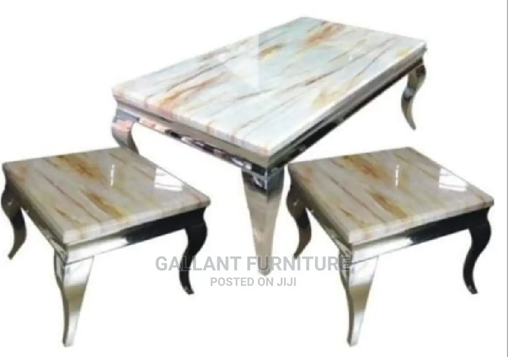 Quality Marble Center Table And Said Stools