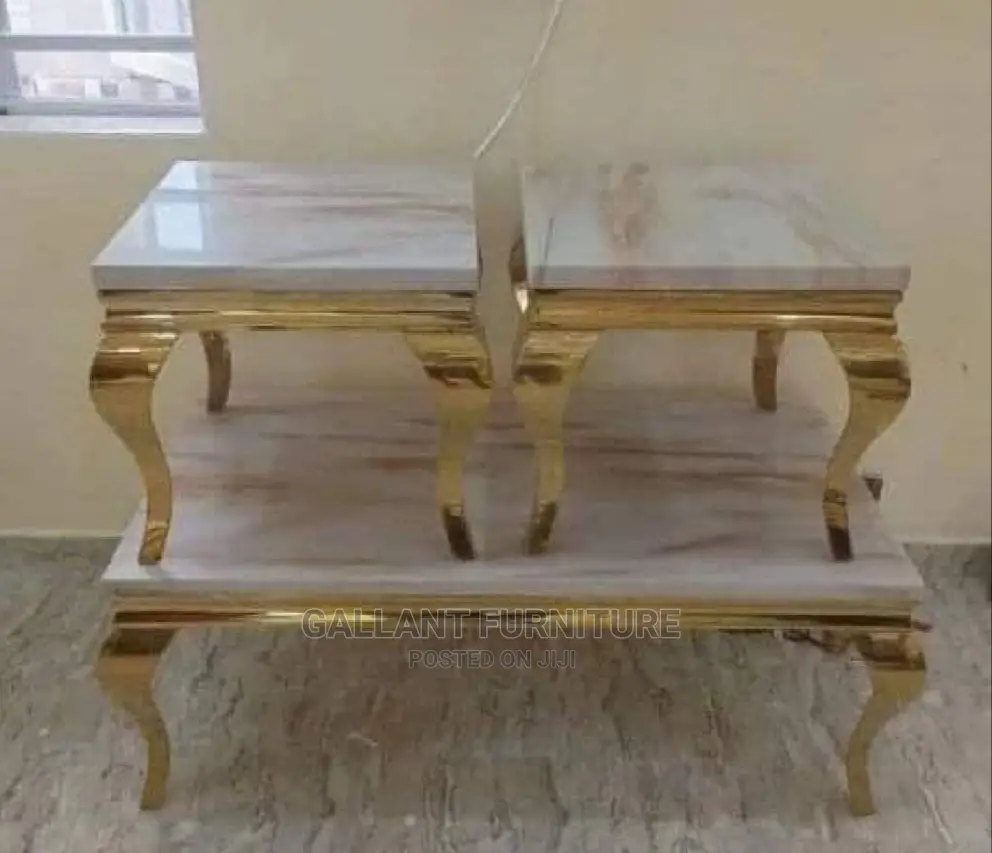 Quality Marble Center Table With Said Stools