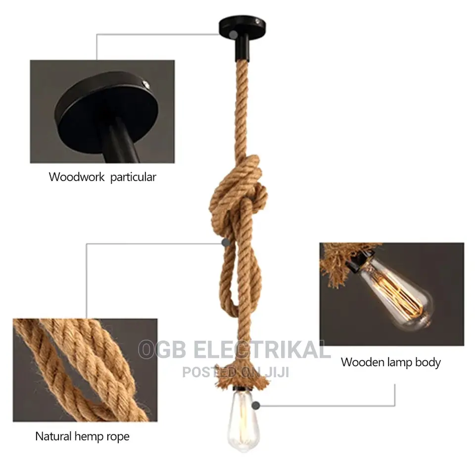 Hemp Rope Pendant Light