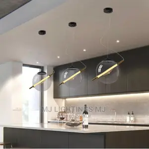 Creative LED Glass Pendant Light Dining Smoky Gray Pendant.