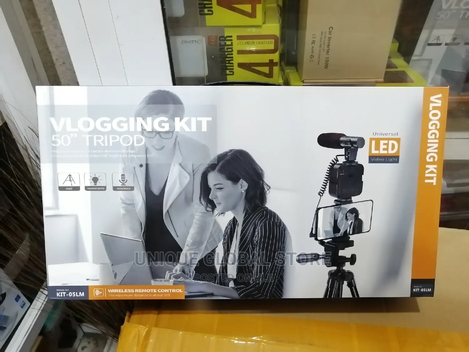 Broadcasting Microphone With 50' Tripod Vlogging Video Kit