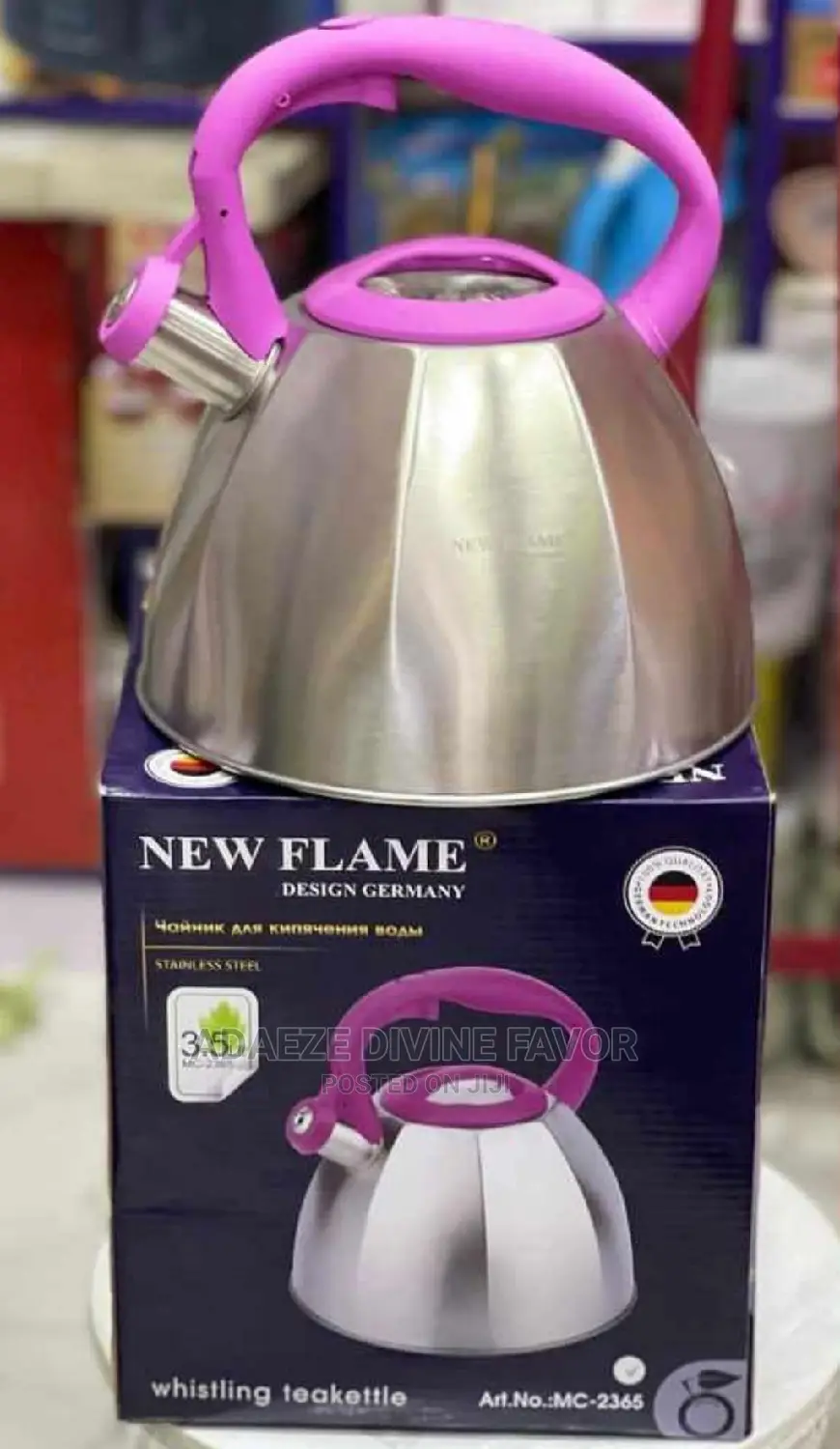 New Flame Stainless Steel 3.5 Litre Whistling Tea Kettle in Lagos
