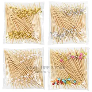 Beaded Bamboo Fruit Picker -50 Pieces