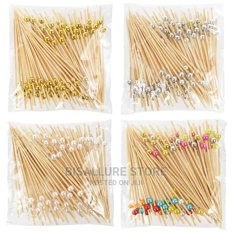 Beaded Bamboo Fruit Picker -50 Pieces