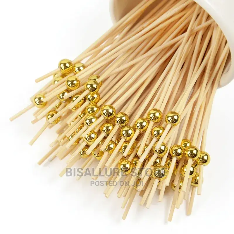 Beaded Bamboo Fruit Picker -50 Pieces