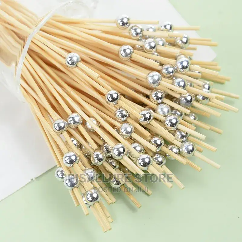 Beaded Bamboo Fruit Picker -50 Pieces