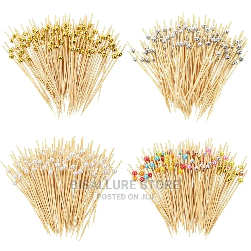 Beaded Bamboo Fruit Picker -50 Pieces