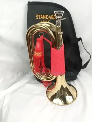 Military Red Rope Standard Bugle Horn