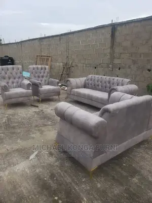 Modern 7 Seater Living Room Fabric Made Sofa Chair.