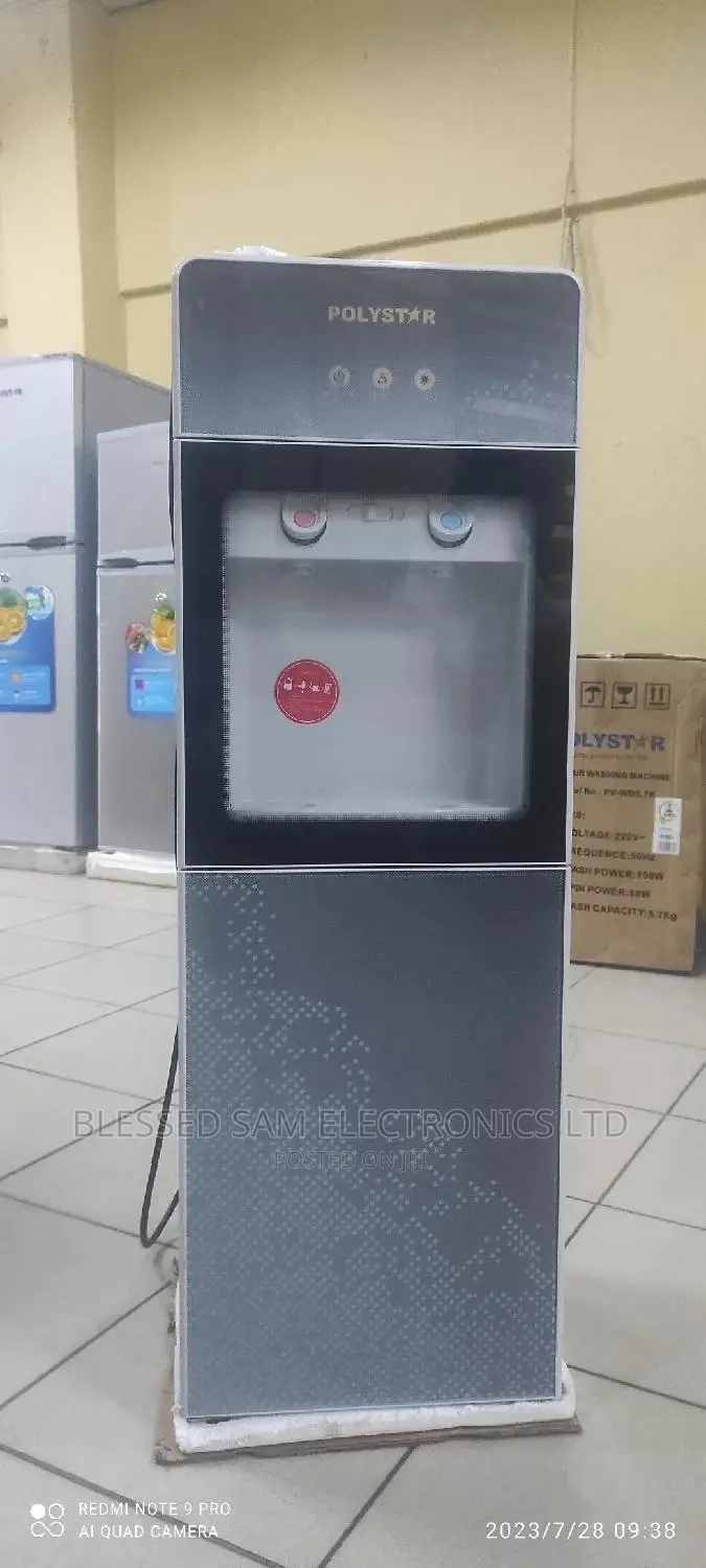 Polystar Hot and Cool Water Dispenser With Fridge Top Loader