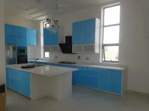 L-Shape Kitchen Cabinet and Island