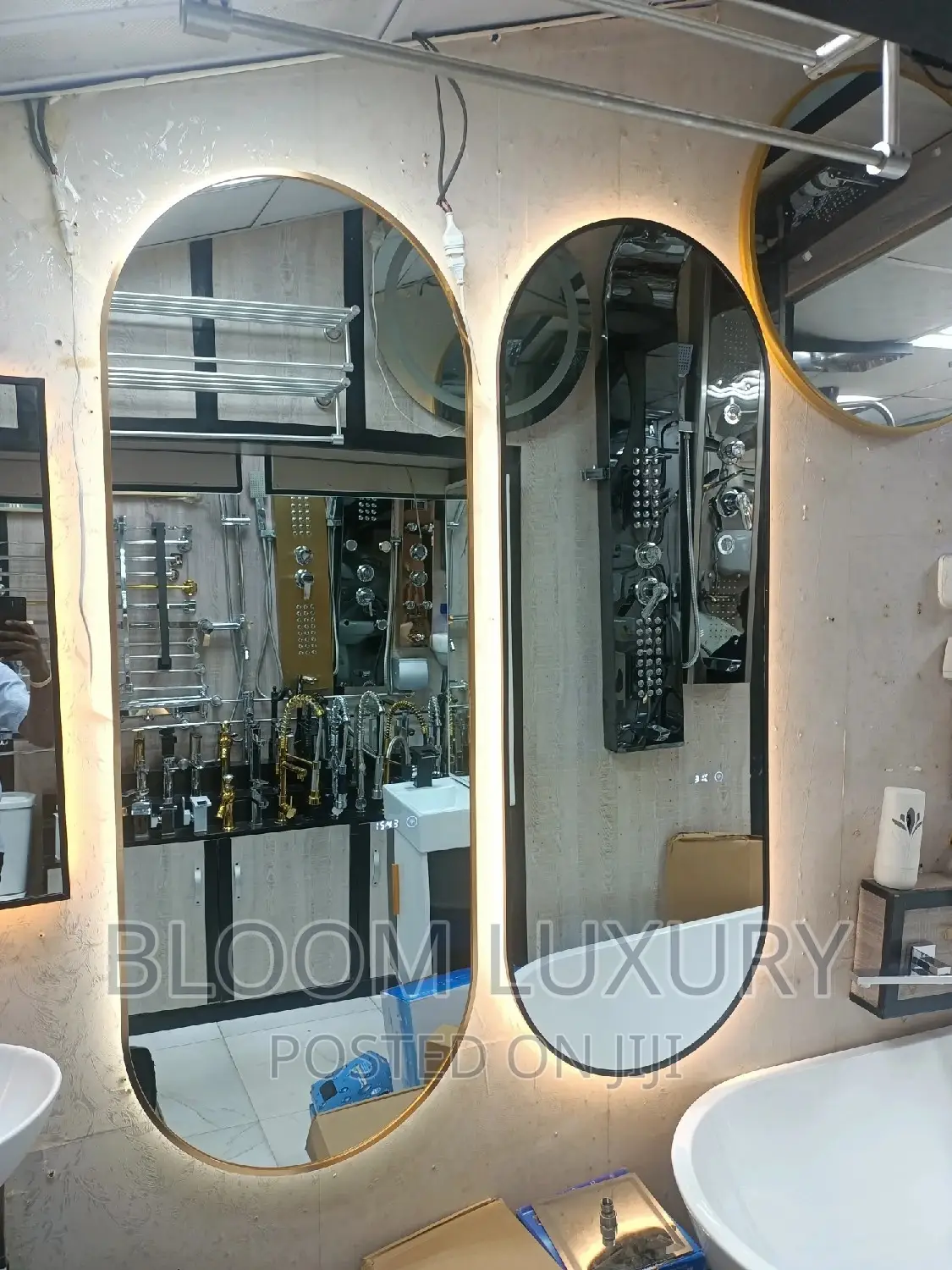 3 Color Framed LED Salon Mirror