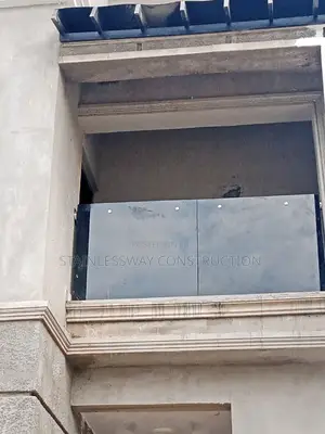 Dark Grey Glass Work/Hand Rail