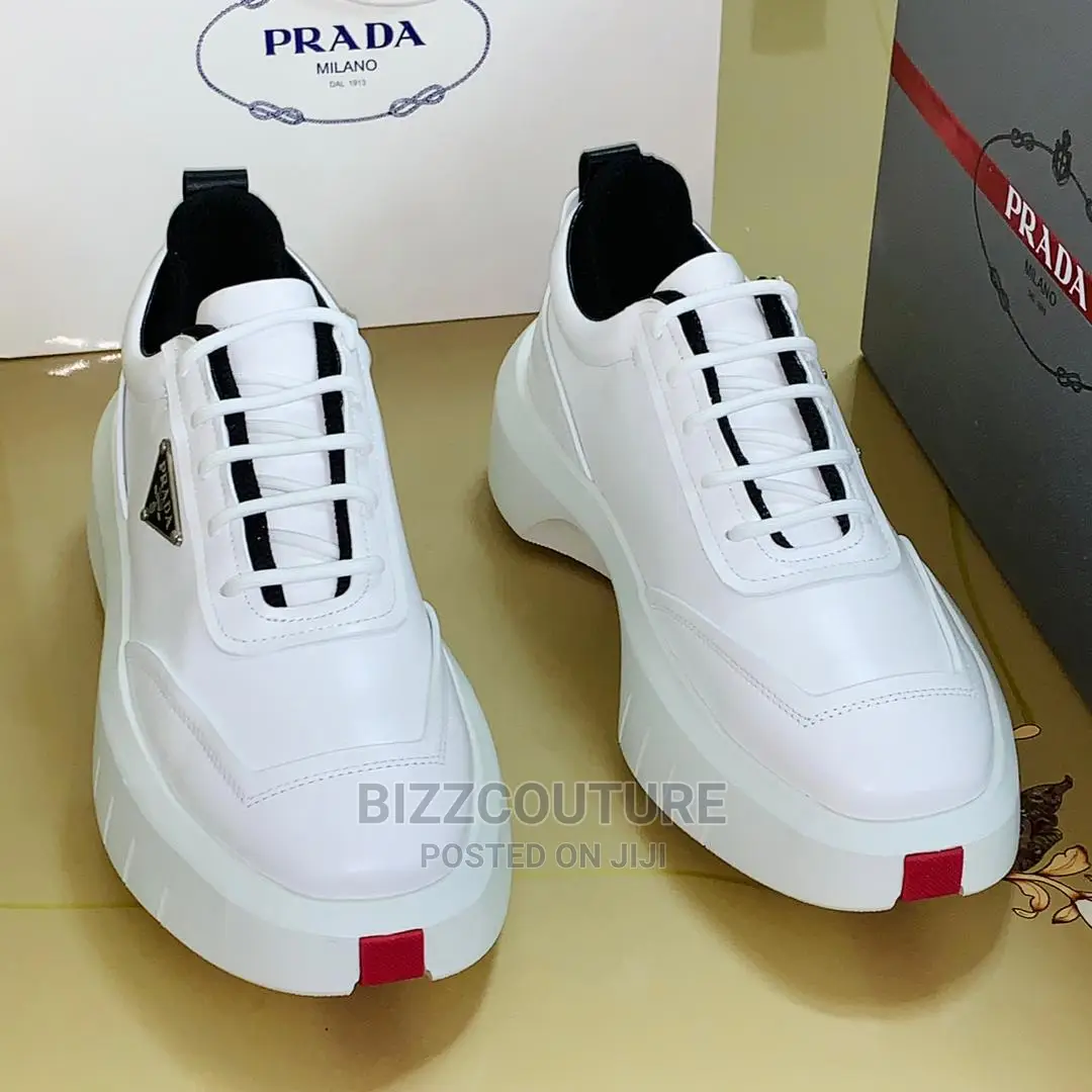 Original PRADA White Sneakers Available in Store